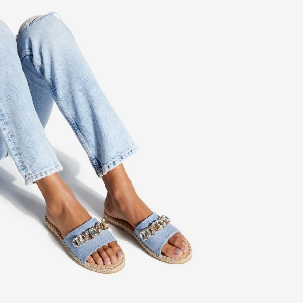NEW Blue Espadrilles Sandals
